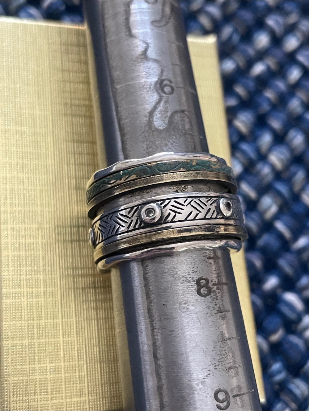 SILPADA Isabella spinner sterling ring Size 7